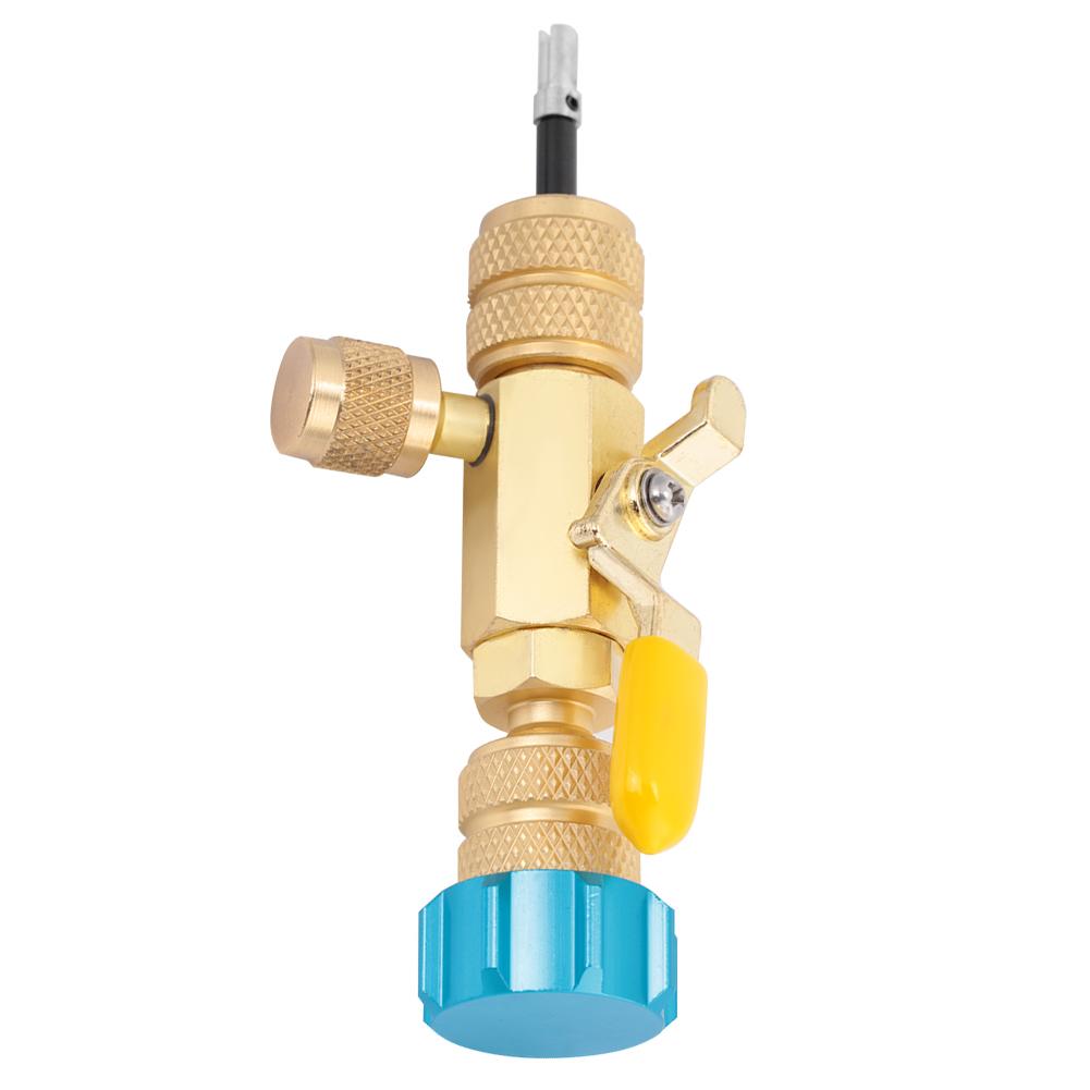 Valve Core Remover Dual Size R22(14") R410(516") Port Installer Tool
