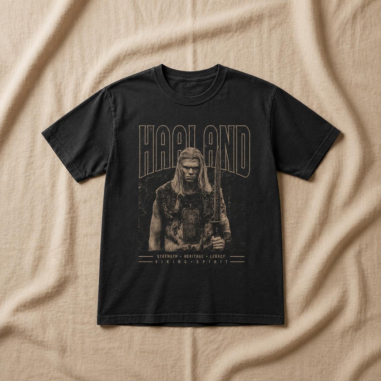 Vintage Haaland Vikings Comfort Colors, Retro Soccer Graphic Tee Unisex T-Shirt S
