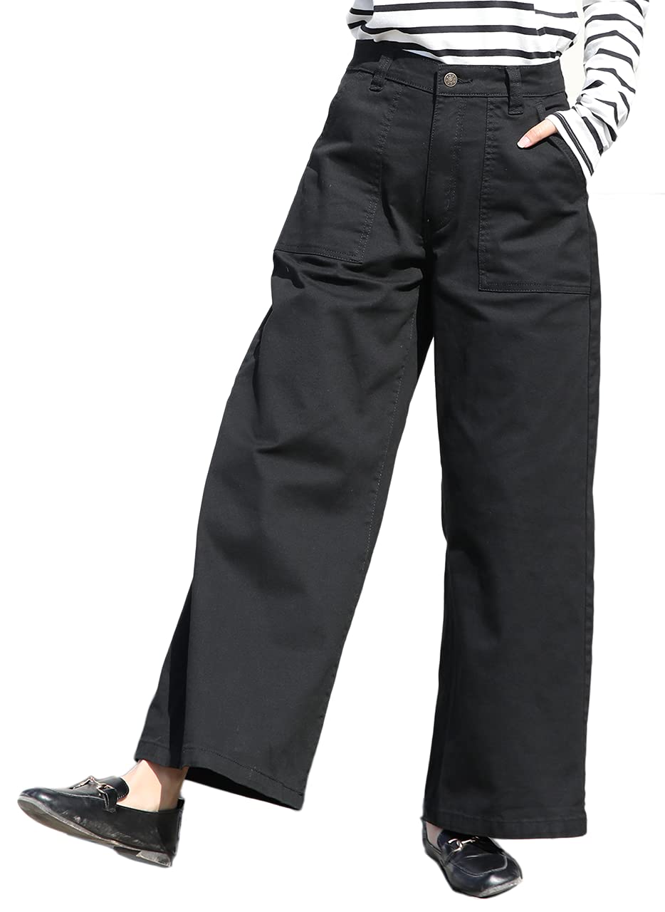 

Cotton Twill Baker Wide Leg 3 M to M [Captain Kay] CK-006 Pants, Pants, Colors, 4L, Women s Bottoms, Pants, Trousers, Spring/Summer, Black, чорний