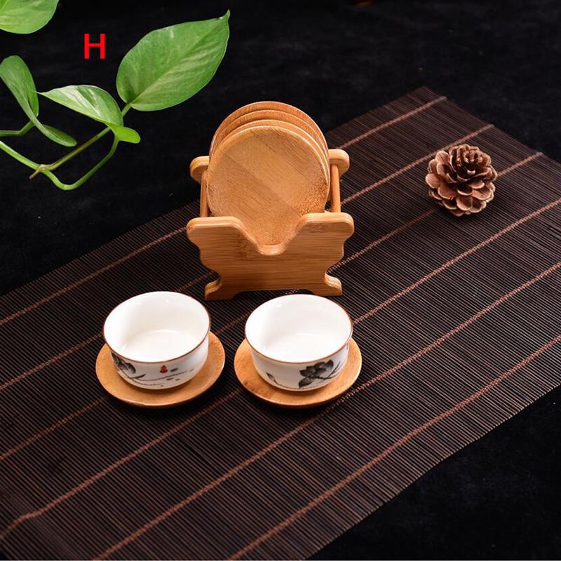 

6 шт. Круглые бамбуковые подставки для чашек, подставки для стеклянных чашек, чайных чашек, кофейных кружек, подставки для бутылок с водой, натуральный домашний декор L