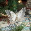 3pcs DIY Christmas Glitter Butterfly Simulation Realistic Artificial Butterfly Decoration Festival