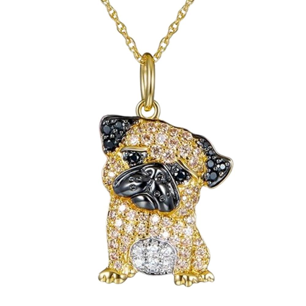 Rhinestone Beagle Pendant Shiba Inu Dog Necklace Jewelry Gift Pet Puppy Necklace Dog Lovers