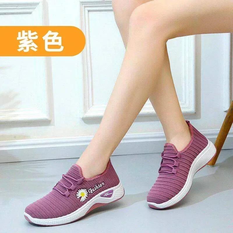 Fashion women's light running shoes Adult sneakers,net shoes, comfortable soft soled sneakers, women's breathable casual single shoes