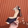 Nuovo Stile Cinese, Scarpe Ricamate, Scarpe su Misura Grezze, da Donna, Nuovo Stile Estivo, Scarpe da Banchetto, Sandali con Tacco Alto