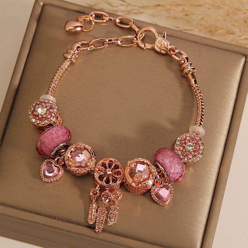 

Новый браслет из сплава с кристаллами агата, женский браслет-подвеска, женский ювелирный подарок