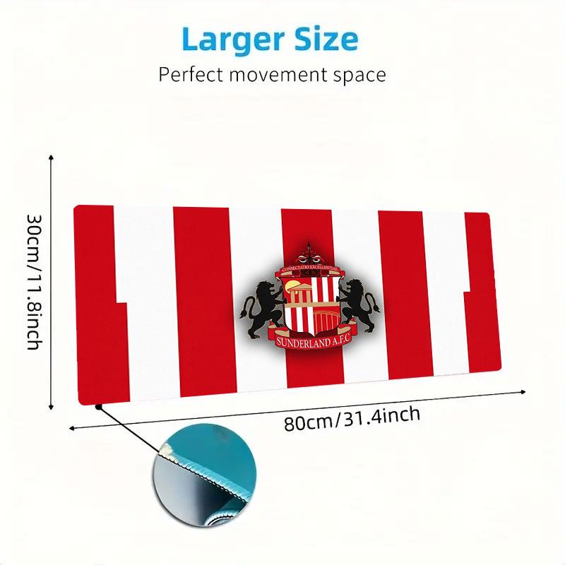 Sunderland Association Football Club Logo Large Size Mouse Pad Large Gaming Table Cushion Non-slip Laptop Tablet Big Mousepad XXL Mat Mini PC Playmat