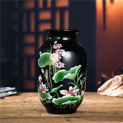 Jingdezhen Ceramic Vase Chinese Classic Porcelain Flower Pot+Base Figurines Home Furnishing Table Ornaments Crafts Decor Items