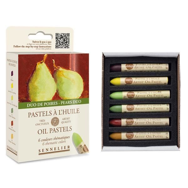 Oil Pastels - Sennelier - Very Creamy - 6 Colors - Pear Duo