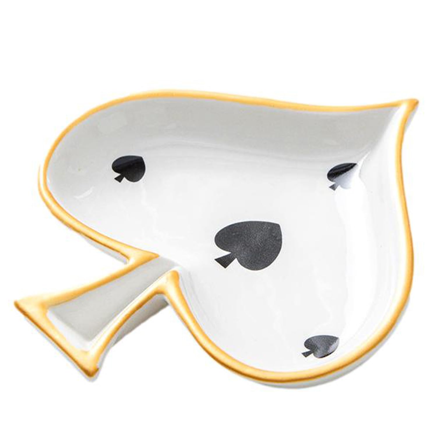 

Поднос для мелочей Queen-b с дизайном игральных карт, милый и стильный для аксессуаров, хранения, ювелирных изделий, ключей, прихожей, ванной комнаты (Дизайн Пики)