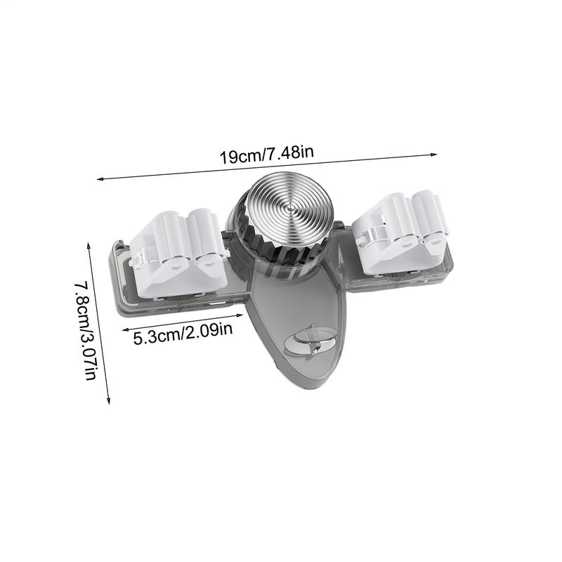 Suction Cup Mop Clamp Wall-Mounted Hanging Bathroom Broom 2 Hanger Hook Non Punching Self-adhesive Mop Gripper