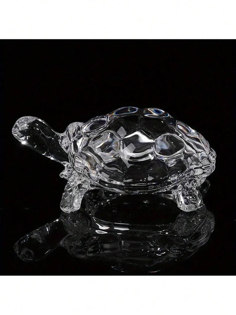 2 pieces of crystal turtle jewelry, mini turtle statue, lucky jewelry, home office desk decoration jewelry