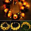 6/7/10 Heads Sun Flower Ring Wire&Cloth Hair Hoop Sun Flower Headband  Women Girl Birthday Favor