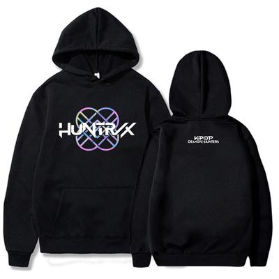 KPop Lovci démonů Huntrix Mikina s kapucí Pánská Dámská Volná Fleecová Filmová Grafická Mikina s kapucí Pulovry Mikiny Pánské Oblečení