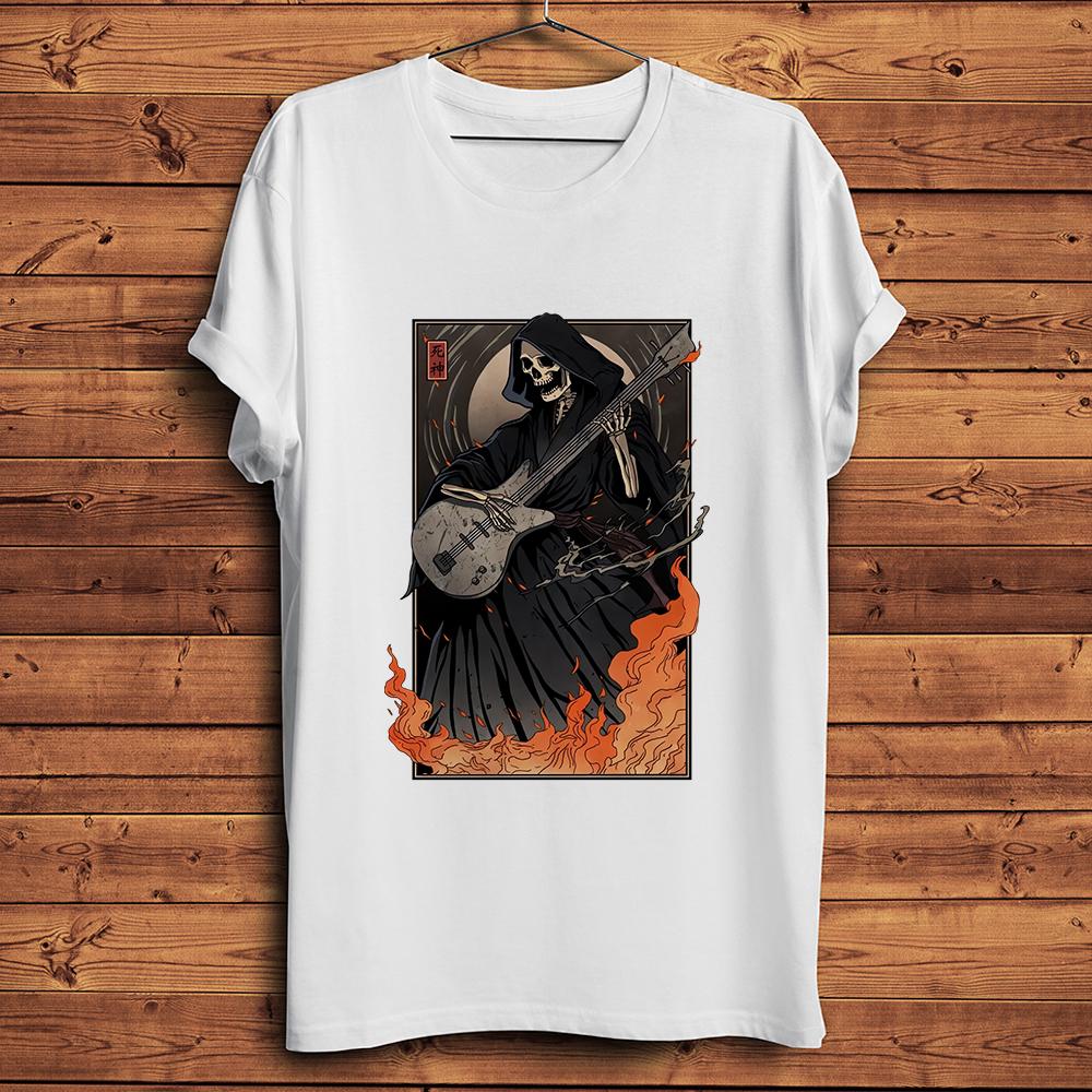 Death Guitar Eternity Strings Funny Shinigami TShirtShort Sleeve Casual TeeUnisex TShirtsBreathable PrintStreetwear S