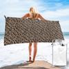 Braunes Leopard-Muster Strandtuch Weiche Mikrofaser Schnelltrocknend Saugfähig Schnelle Handtücher zum Schwimmen