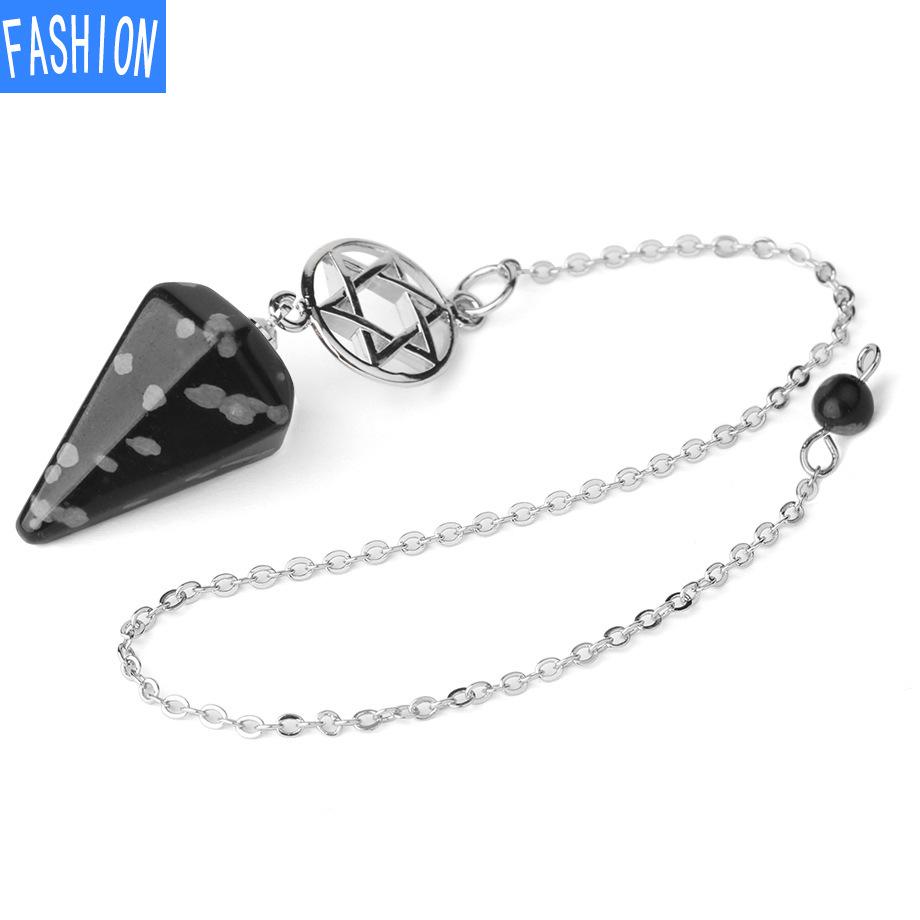 Spirit Pendulum Natural Crystal Pendant Treatment Point Pendulum Weika Meditation Semi Gem Jewelry Gift