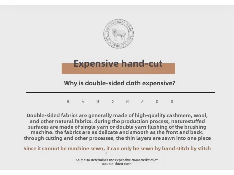 Men's Mink Fur Tunic Suit: Stand Collar, Detachable Goose Down Lining, Double-Sided Wool, Mid-Length Winter Coat