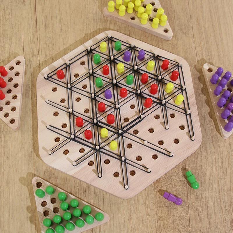 Multiplayer Geometric Interlocking Chess Party Battle Game for Family Fun Interactive Triangle Strategy Game for Kids and Adults