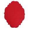 Linen Placemats with Embroidery Overlocking Dining Placemats Durable Anti-Slip Table Protector for Hotel Restaurant Kitchen