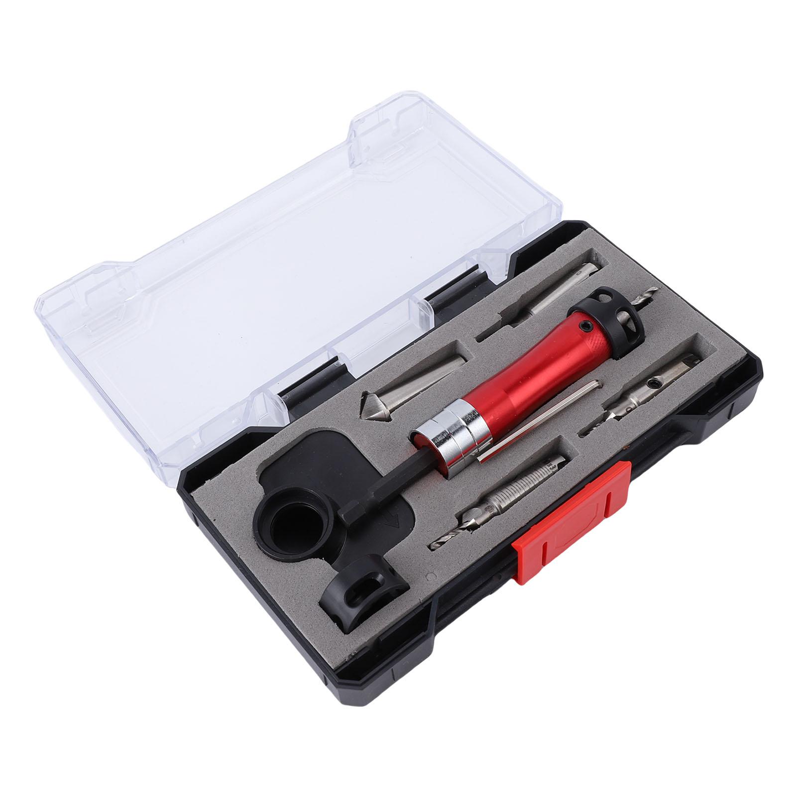 

Countersink Drill Set with Adjustable Depth Stop 3 in 1 Multifunctional Countersink Bit for Woodworking