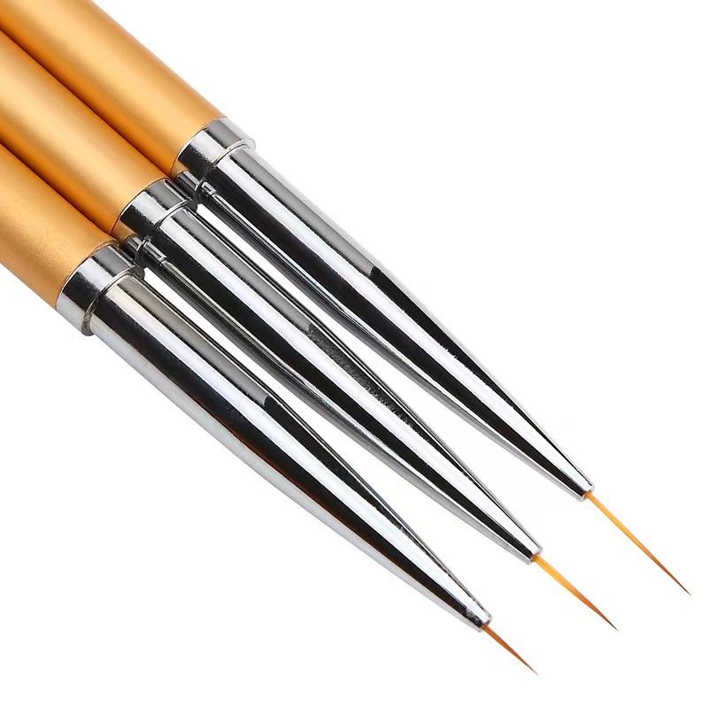 Nail Art Brush Set: Pro Japanese Design for Line & Flower Detailing with Ultra-Long, Ultra-Fine Striping Pens.