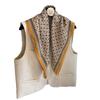 Temperament Scarf, Comfortable Outer Decoration, Neck Protection Scarf, Versatile High-End Polka Dot Square Shawl, Trendy Silk Scarf