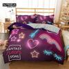 Girls Unicorn Flower Duvet Cover Cartoon Bedding Set Microfiber 3D Print Comforter Cover King Full For Kids Teen Bedroom Decor