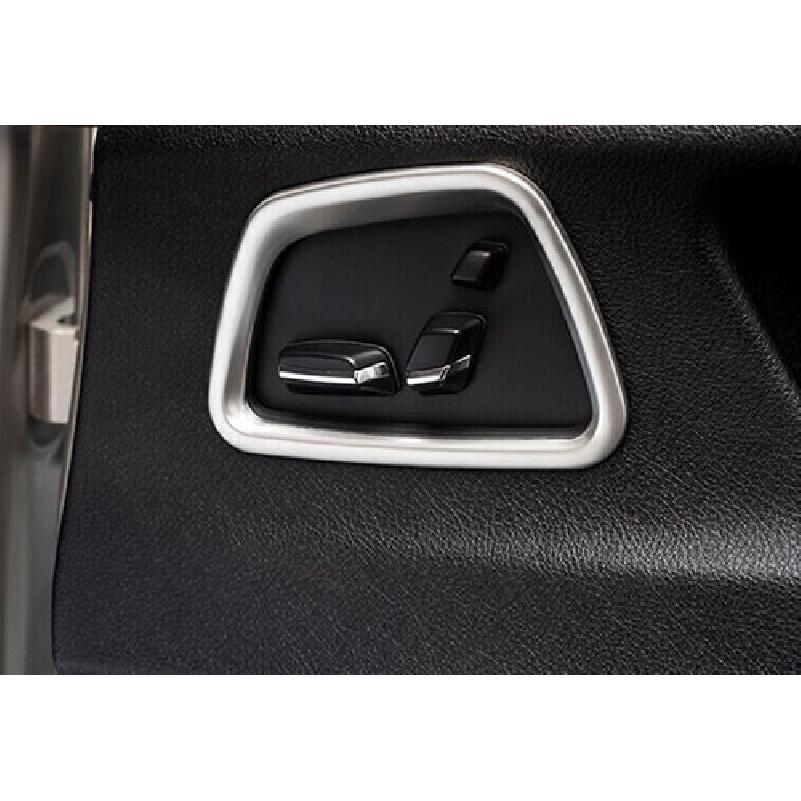 Cover Trim Car Inner Seat Adjust Frame For BMW 5 Series 2011-17 Silver Titanium