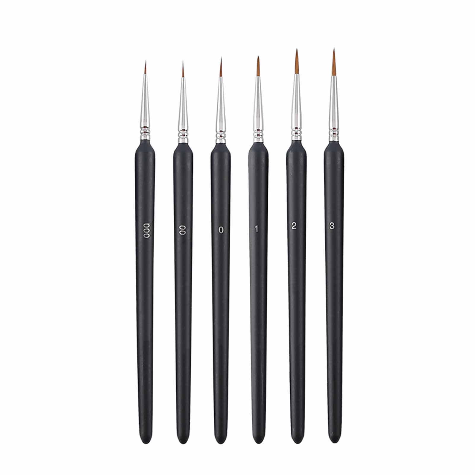 

ALLVD Ultra Fine Pen Set of 6 Brush Brush Gradient Line Pen Watercolor Pen Watercolor Painting Ink Painting Acrylic Pen Painting Pen of (Set 6) чорний