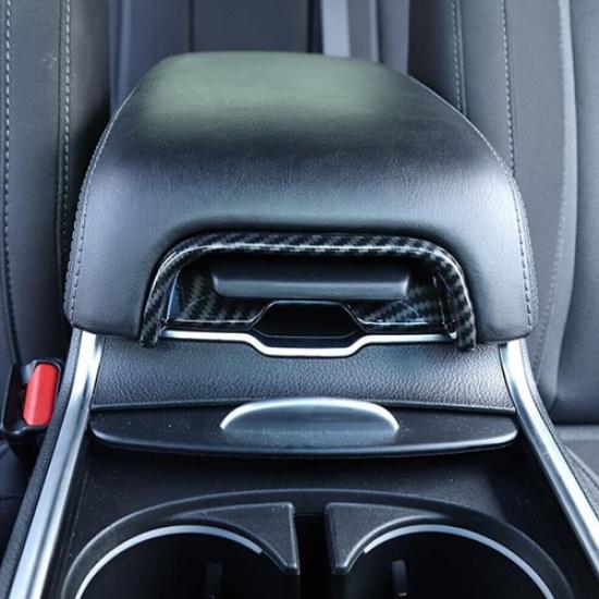 For 11-23 Dodge Charger Carbon Fiber Center Armrest Box Switch Button Cover Trim