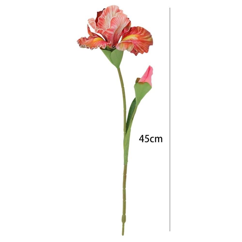 New Purple Artificial Iris Flowers Decorative PVC Fake Flower Bouquet Floral Artificial Faux Plants Outdoor Decor