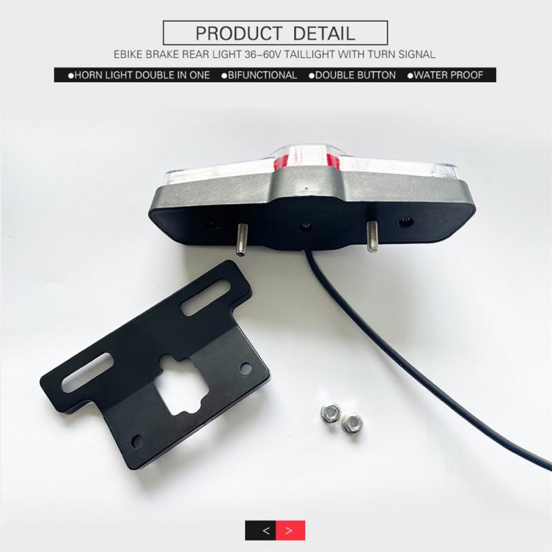 36v48v 3-in-1 Led Rear Light Taillight High Brightness Turn Signal Lamp Warning Light Electric