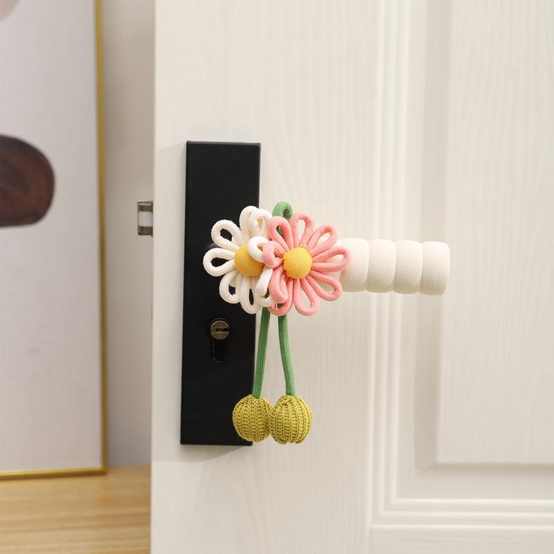 Reusable Floral Handle Cover Soft Dust Proof Refrigerator Handle Covers Non-Slip Thicken Door Knob Covers