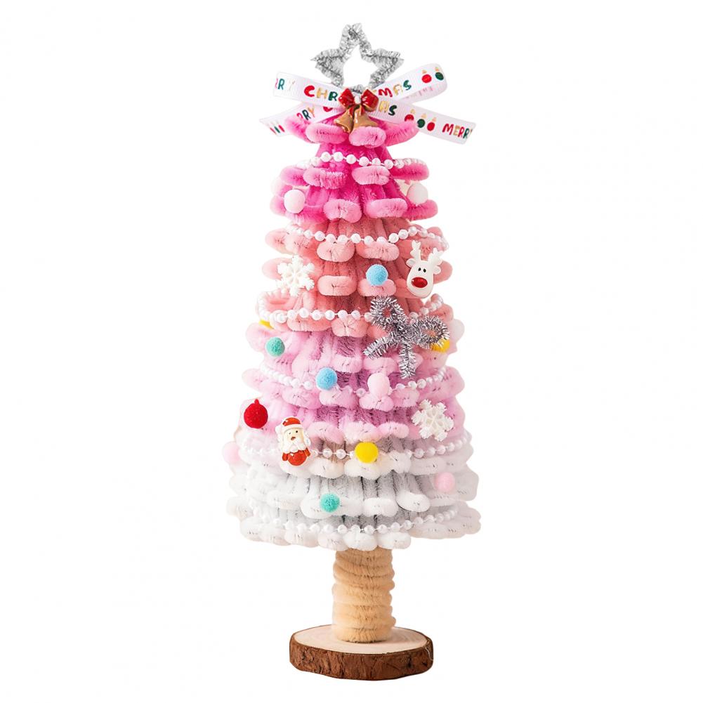 DIY Christmas Tree Kit with Light String Festive Desktop Decoration Warm Christmas Atmosphere Light New Year Gift