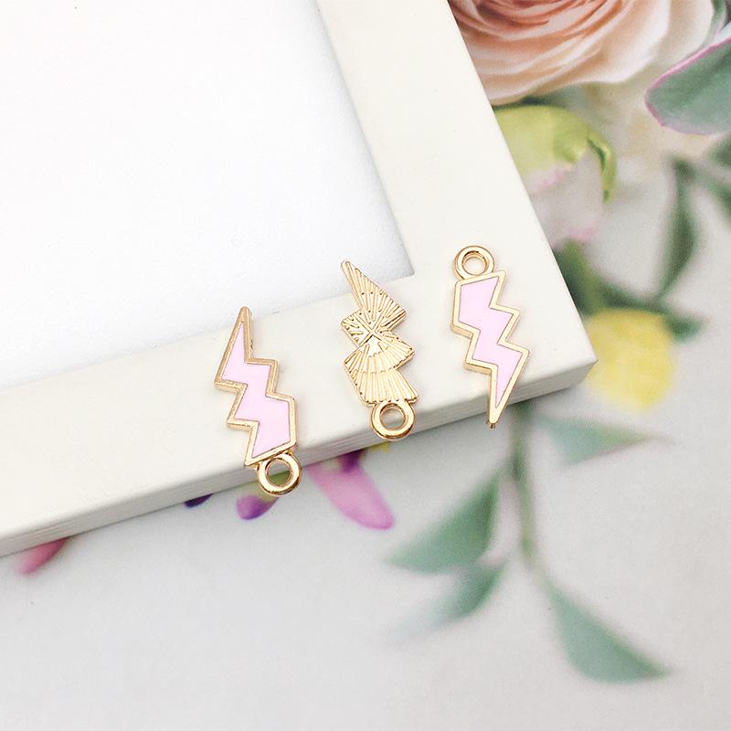 

Ювелірні вироби з ручної роботи зі сплаву з масляною емаллю у вигляді блискавки та хмари: Сережки, Намисто, Браслет, Підвіска Аксесуари