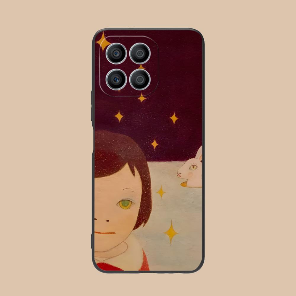 Anime Yoshitomo Nara Phone Case for Honor 90 80 70 60 50 30 20 10 9 8 7 Pro S SE Lite 5G Colorful Printing Cover Pretty Cover
