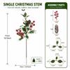 Fake Flowers Christmas Ornament Artificial Floral Decor Festive Bunches Christmas Decorations  Home