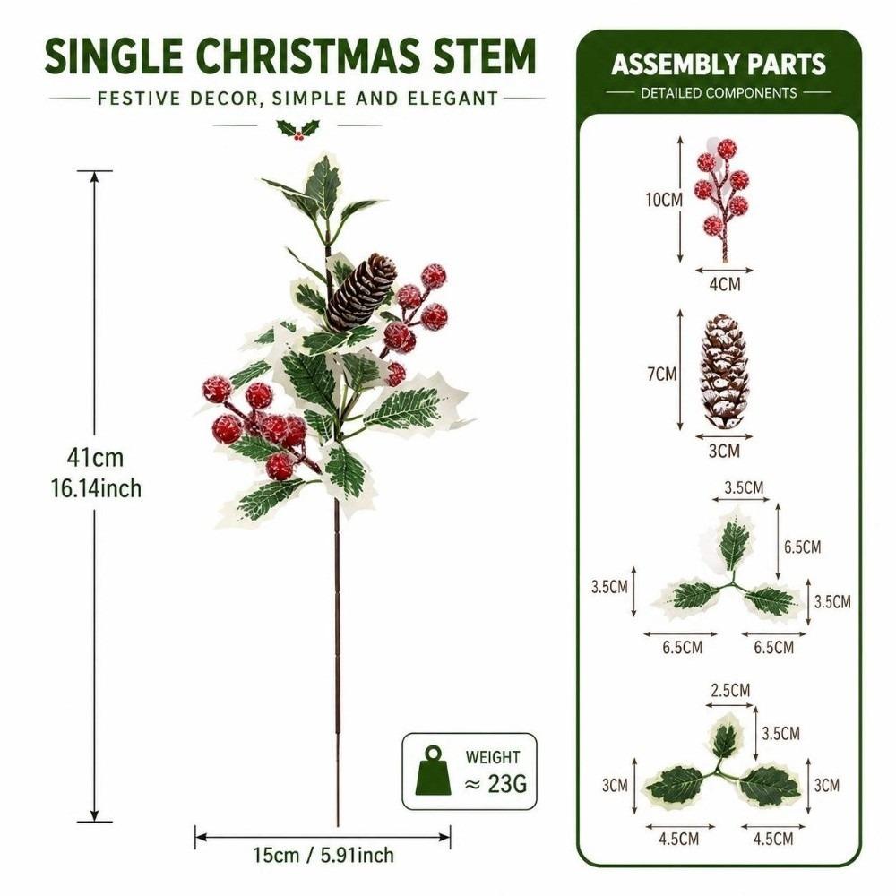 Fake Flowers Christmas Ornament Artificial Floral Decor Festive Bunches Christmas Decorations Home