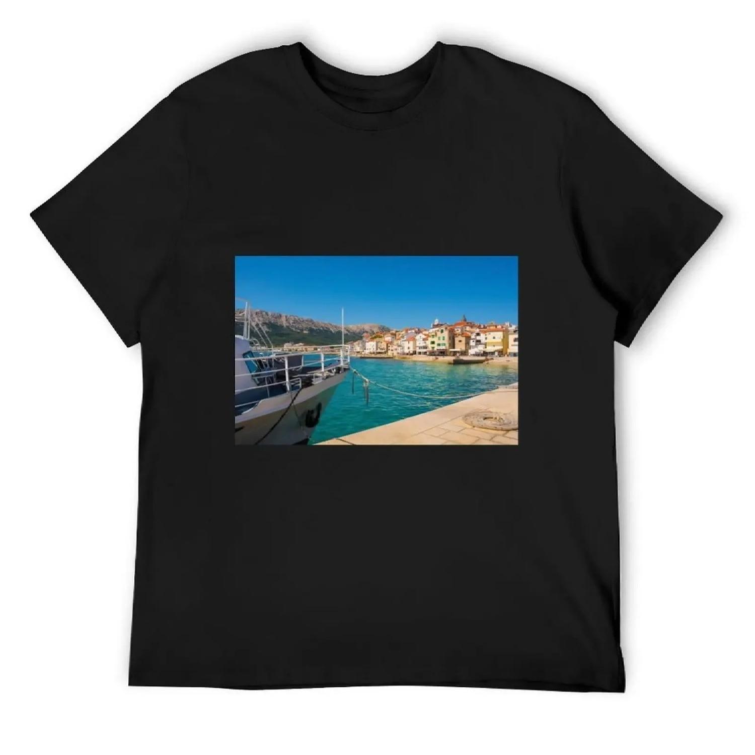 

Baska Town on Krk Island, Croatia T-Shirt new gifts and t-shirts summer shirt plus sizes shirts graphic tee men XXXXXL