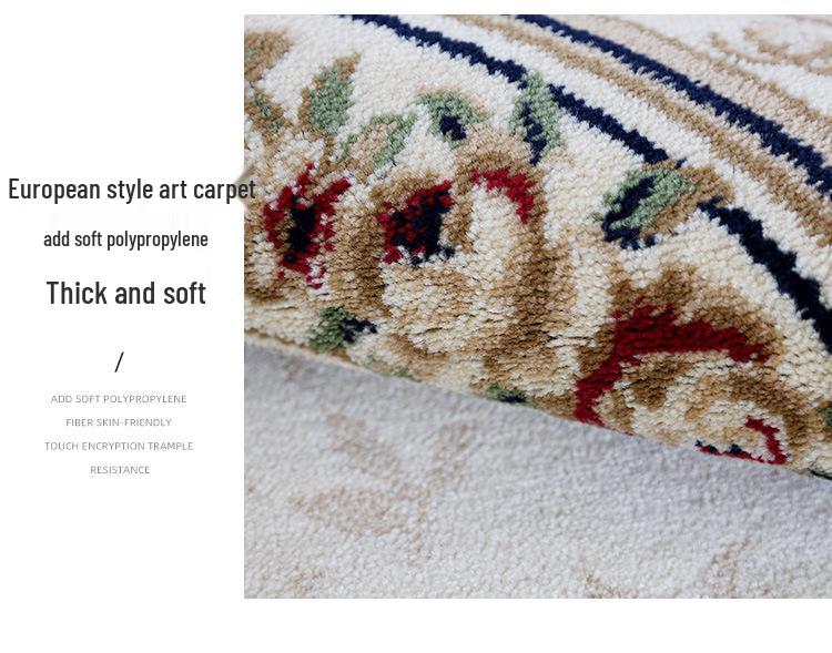 Nordic-Style Persian Ethnic Area Rug for Living Room: Soft Sofa & Coffee Table Pad