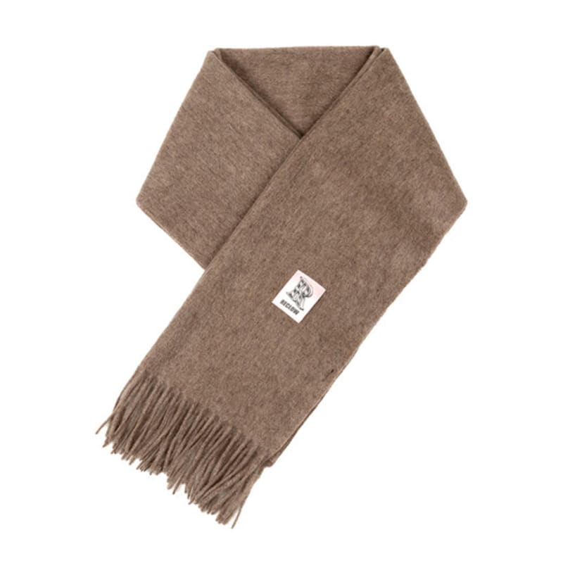 RECLOW RECLOW LAND 100% Cashmere Muffler Brown