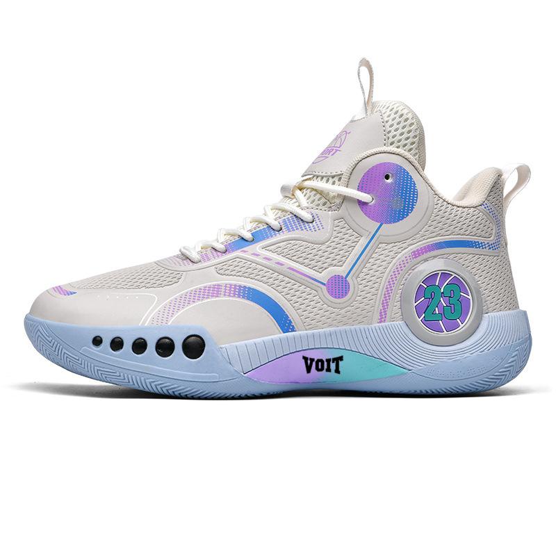 Autumn men's and women's same basketball shoes cement floor actual friction sound lightweight breathable student sports shoes