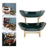 Fruit Plate Serving Bowl Food Server Display Stand Candy Shelf 2/3 Tiers