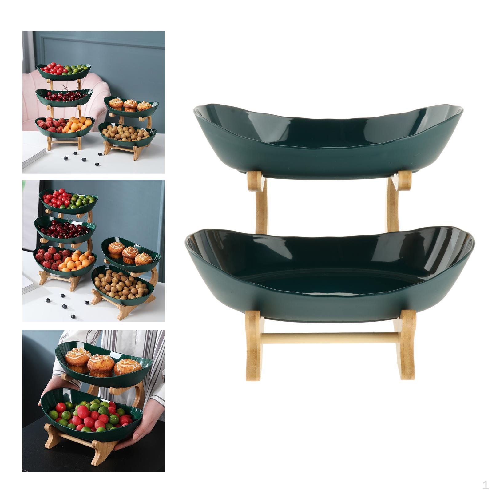 

Полка для сладостей на столешнице для подставки для еды 2 Tiers Beige