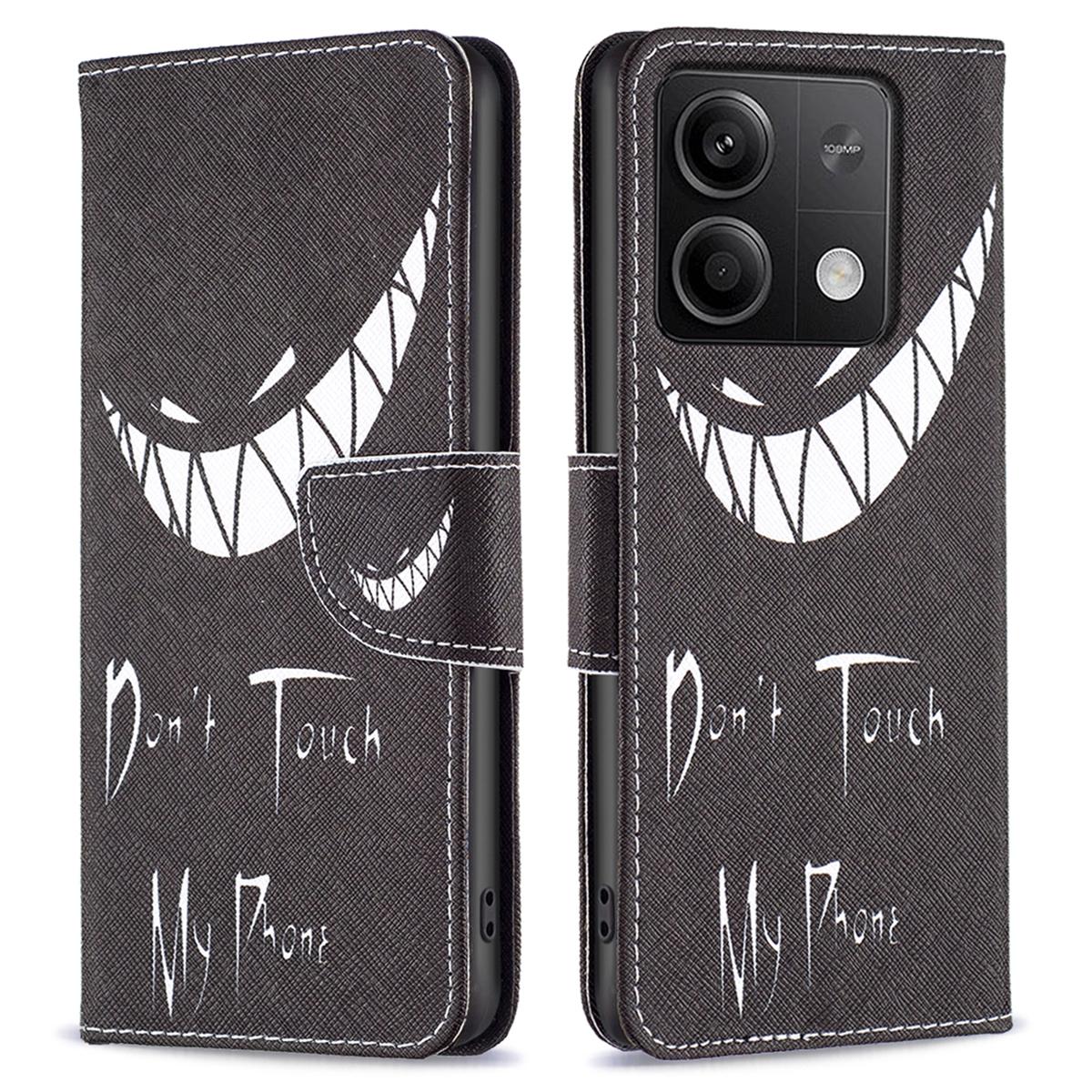 

Для Xiaomi Redmi Note 13 5G Чехол из ПУ-кожи с ТПУ внутренней оболочкой, дизайн с печатью узора B