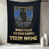 Custom Name Sheff Weds Wall Tapestry Aesthetic Wall Hanging Printed Fabric Blanket Decorative Tapestries for Bedroom Living Room Home Decor