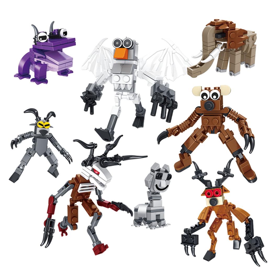 Non-Toxic Horror Game 99 Nights In The Forest Deer Ram Owl Creative Building Blocks Figures Models Diy Assemble Bricks Kids Toys Gifts