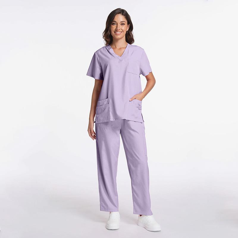 Women's Short Sleeve Scrub Top for Dental Operating Room – Nurse & Doctor Medical Workwear for Healthcare Staff