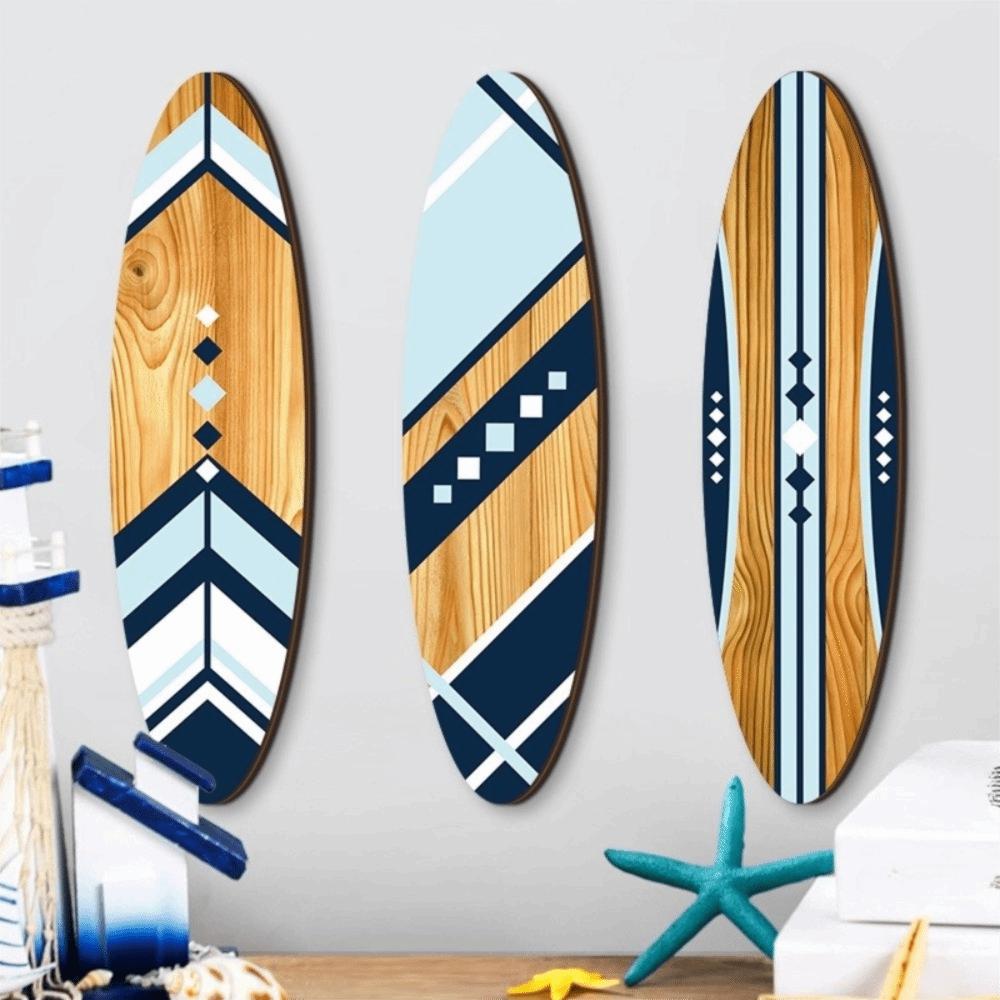 with Hook Wooden Surfboard Sign Hawaiian Theme Wall Hanging Sign  Festival Decor