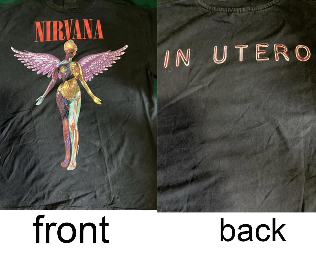 

26 Nirvana In Utero Concert T Shirt Black S-5XL 1993 DO490 Unisex T-Shirt XXXXL